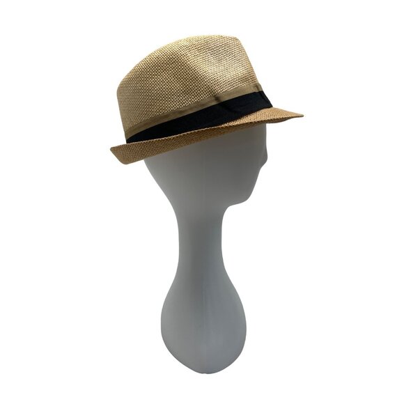Westend Mens Natural Straw Fedora With Black Band - Picture 4 of 11